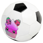 Boule de football avec cupcake à la fraise kawaii (3/4)
