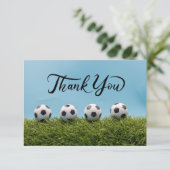 Boule de football avec Merci de mot pour le fan en (Debout devant)