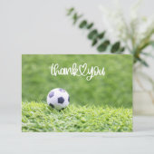 Boule de football avec Merci de mot pour le fan en (Debout devant)