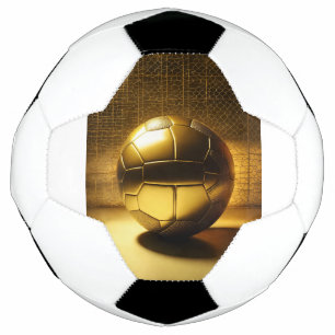 Boule de football avec "Radiant Golden Design".