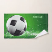 Boule de football de nom personnalisé (Serviette à main)