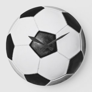 Boule de football Grande horloge murale
