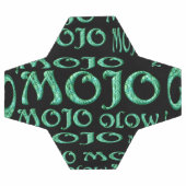 Boule de football noir Mojo (Plat)