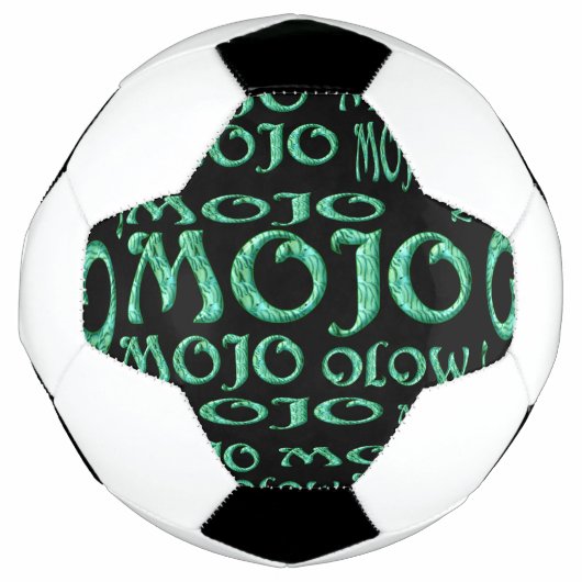Boule de football noir Mojo (Devant)