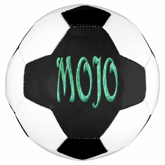 Boule de football noir Mojo (Devant)