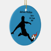 Boule de football ornement bleu (Droite)