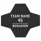 Boule de football personnalisée avec le nom de l'é (Plat)