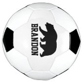 Boule de football sur mesure avec grand logo d'our (Tourné)