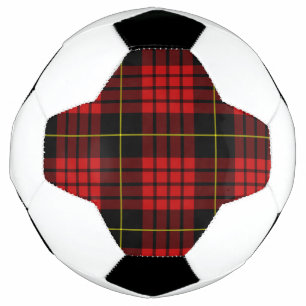 Boule de football Tartan rouge