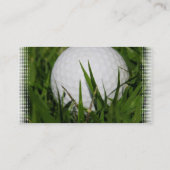 Boule de golf dans le carte de visite d'herbe (Dos)