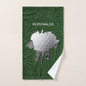 Boule de golf déchirée (Serviette à main)