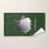 Boule de golf déchirée (Serviette à main)