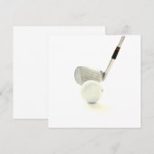 Boule de golf et invitation de club (Devant / Derrière)