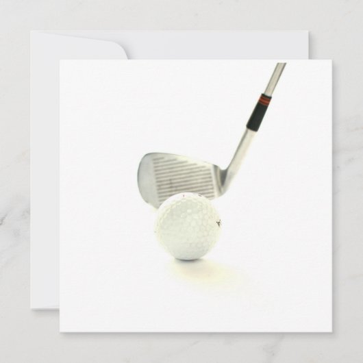 Boule de golf et invitation de club (Devant)
