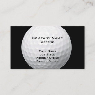 Boule de golf sur Carte de visite noir