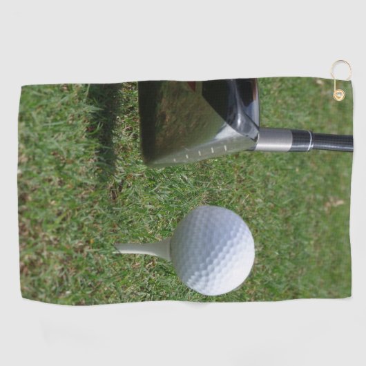 Boule de golf sur un tee Golf Serviettes (Horizontal)