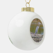 Boule de Héron bleu ou ornement de flocon de neige (Gauche)