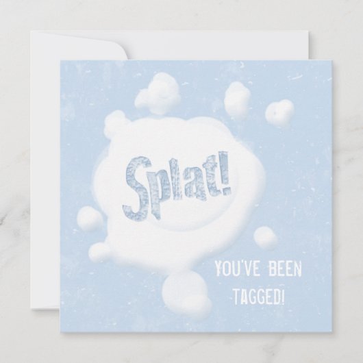 Boule De Neige Splat ! Invitation du parti (Devant)