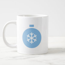 Boule de Noël bleu Boule de café géant Mug