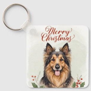 Boule de Noël Chien Festive Porte-Clés Charme
