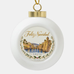 Boule de Noël en céramique Ceuta Feliz Navidad