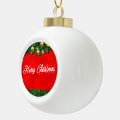 Boule de Noël en céramique rouge (Droite)