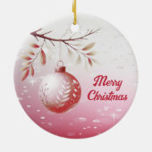 Boule de Noël rose décorative Ornement de Noël (Dos)