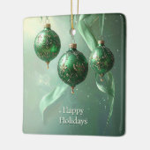 Boule de Noël verte décoration de fêtes (Gauche)