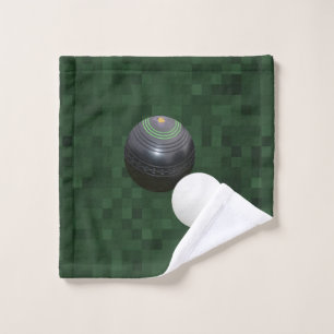 Boule De Pelouse Noire Et Jack Sur Vert,