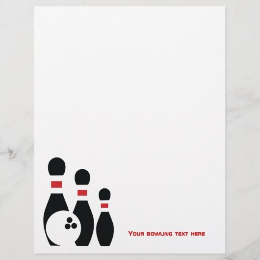 Boule de quilles et broches flyer personnalisé (Devant)