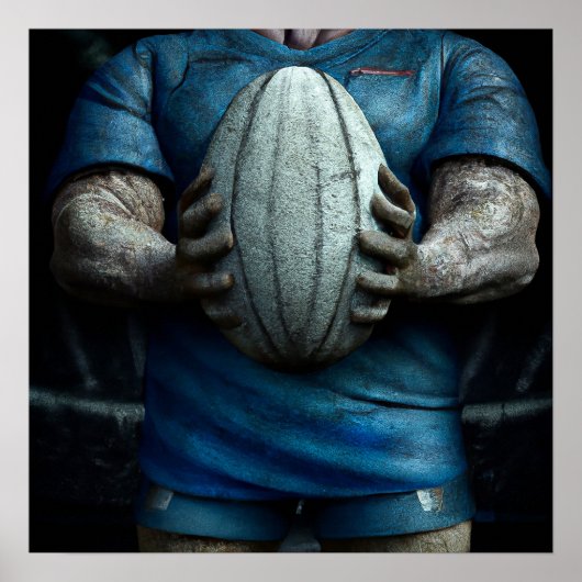 Boule de rugby - Rugby Peinture Impression (Devant)