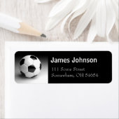 Boule de soccer Étiquettes d'adresse de retour per (En situation)