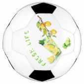 Boule de soccer fraîche au citron - Texte personna (Devant)