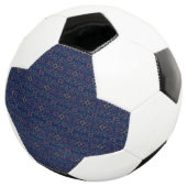Boule de soccer géométrique bleu foncé (3/4)