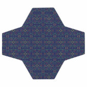 Boule de soccer géométrique bleu foncé (Plat)