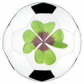 Boule de soccer personnalisable à quatre feuilles  (Devant)