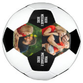 Boule de soccer personnalisée 2 messages photo (Tourné)