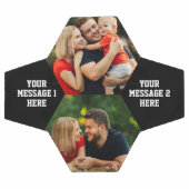 Boule de soccer personnalisée 2 messages photo (Plat)