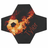 Boule de soccer personnalisée avec flammes (Plat)