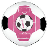 Boule de soccer personnalisée et rose de champ (Tourné)