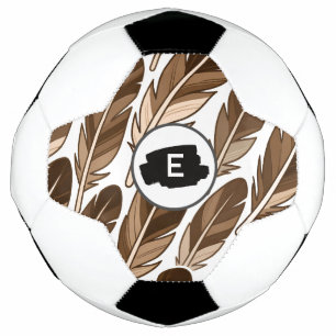 Boule de soccer personnalisée - Monogramme de boho
