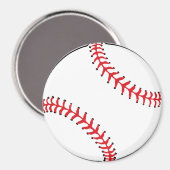 Boule de soccer Rouge & Blanc Magnet (Recto/Verso)