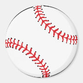 Boule de soccer Rouge & Blanc Magnet (Devant)