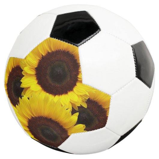 Boule de soccer tournesol floral (3/4)