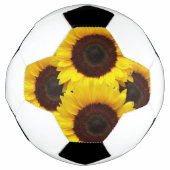 Boule de soccer tournesol floral (Devant)