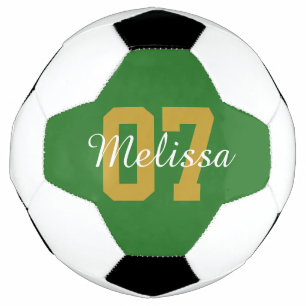 Boule de soccer verte moderne personnalisée