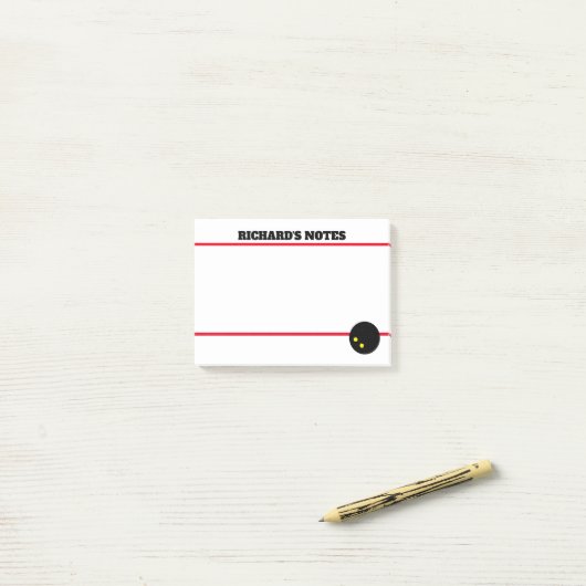 Boule de squash Post-it® Notes pour les messages c (Sur un bureau)