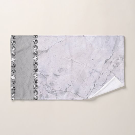 Boule diamant en marbre d'argent (Serviette à main)