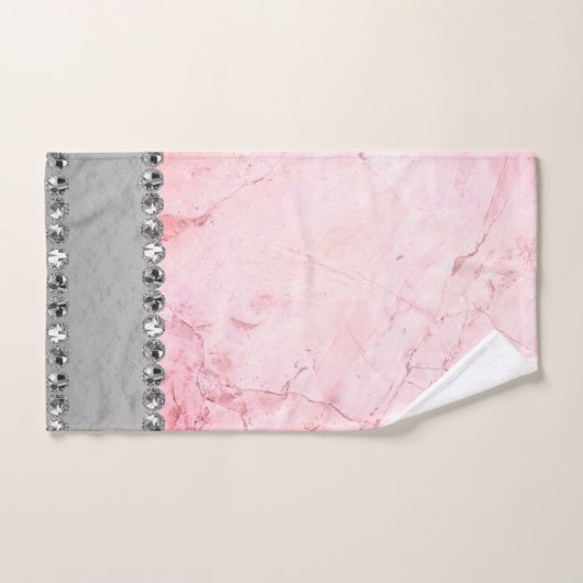 Boule diamant en marbre rose (Serviette à main)