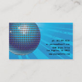 Boule Disco - DJ Carte de visite-Blue (Dos)